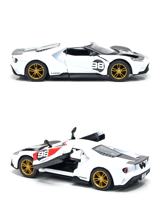 Kinsmart 1:38 Scale Door Openable Pull Back Action Ford GT Heritage Edition Diecast Metal Alloy Toy Car - Image 2