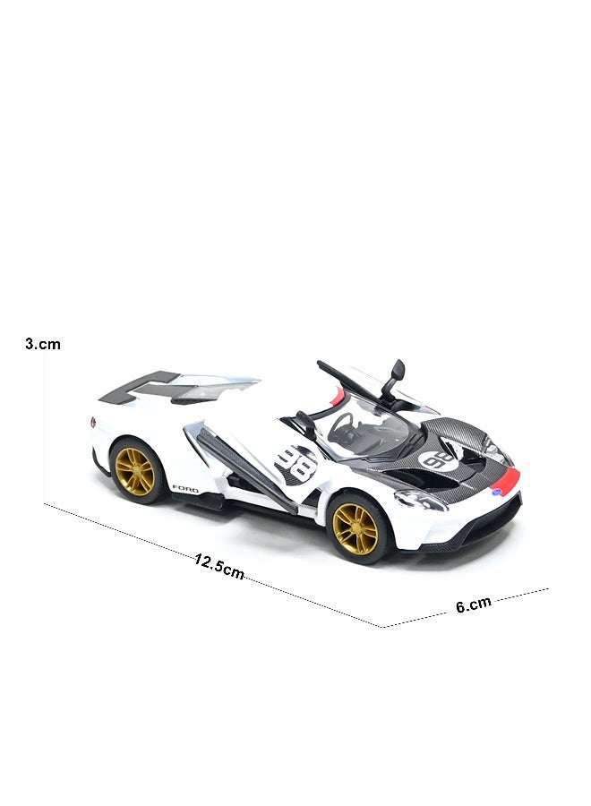 Kinsmart 1:38 Scale Door Openable Pull Back Action Ford GT Heritage Edition Diecast Metal Alloy Toy Car - Image 3