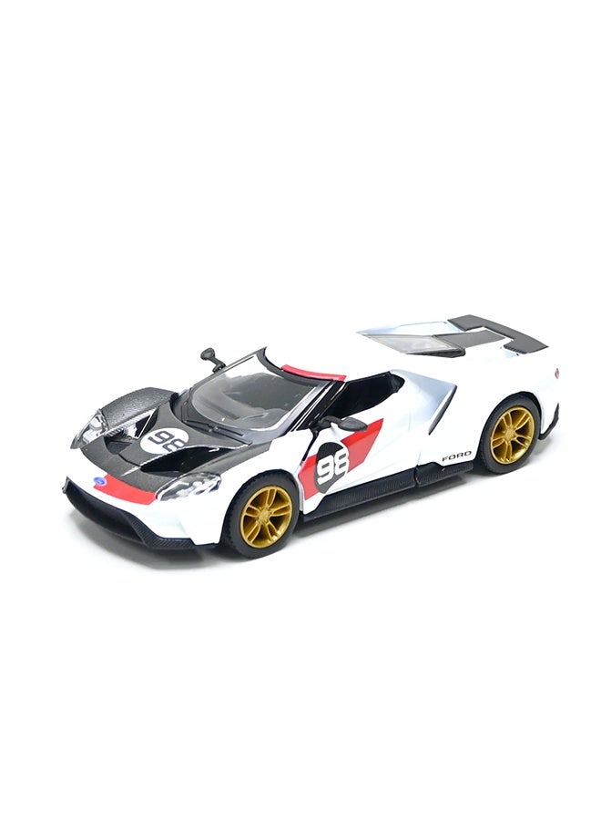 Kinsmart 1:38 Scale Door Openable Pull Back Action Ford GT Heritage Edition Diecast Metal Alloy Toy Car - Image 1