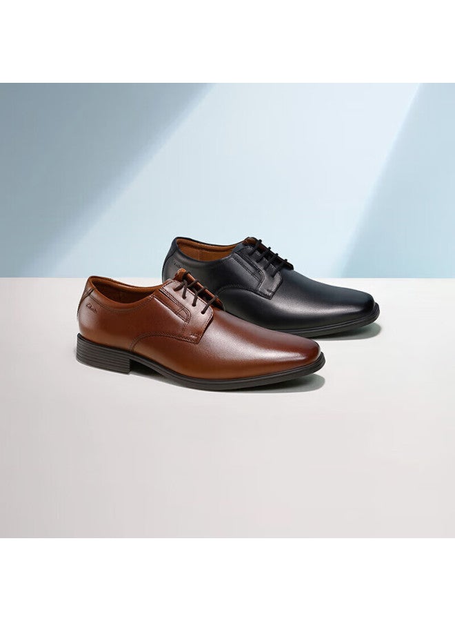 Clarks Men's Leather Business Formal Derby Shoes Comfortable Lace-up Cowhide - Image 1