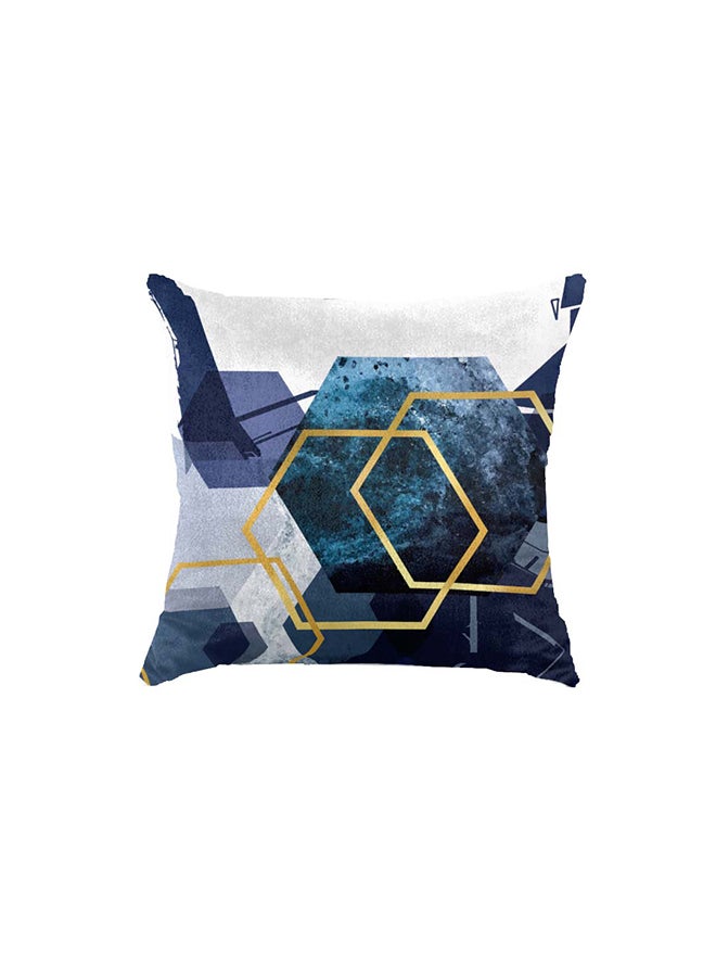 RIZARIES SuperSoft Navy & Gold Geometric Throw Pillow