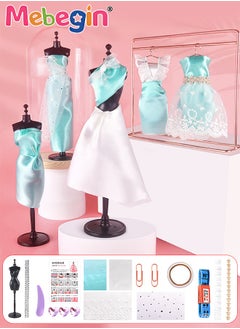MEBEGIN 5 Pack Fashion Designer Kit for Kids, DIY Handmade Doll Clothes, Fashion Design Studio Toys with 1 Mannequin, Creative Doll Clothes Outfits Hand Made Set, No-Sewing Fashion Design, Ideal Gift for Girls  - Image 1
