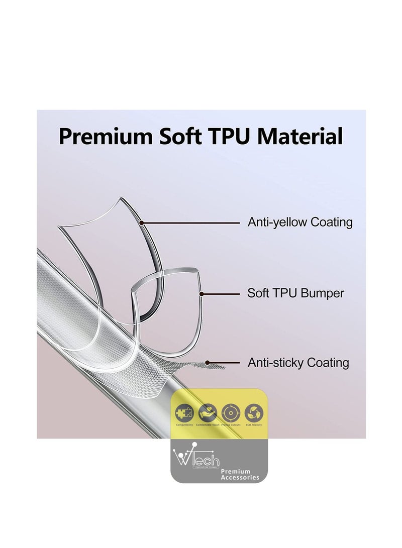 دبليو تيك جراب AIRBAG CASE Series فاخر وشفاف للوسادة الهوائية مضاد للصدمات ومضاد للاصفرار لهاتف Samsung Galaxy A73 5G شفاف - Image 2