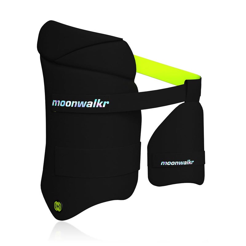 moonwalkr Thigh Guard 2.0 Protective Gear for Batter’s Height (4’9”- 5’3”) Cricket Thigh Pad Cricket Accessories & Equipment Safeguarding Both Your Outer and Inner Thighs Black (Small, Left Hand) - Image 5