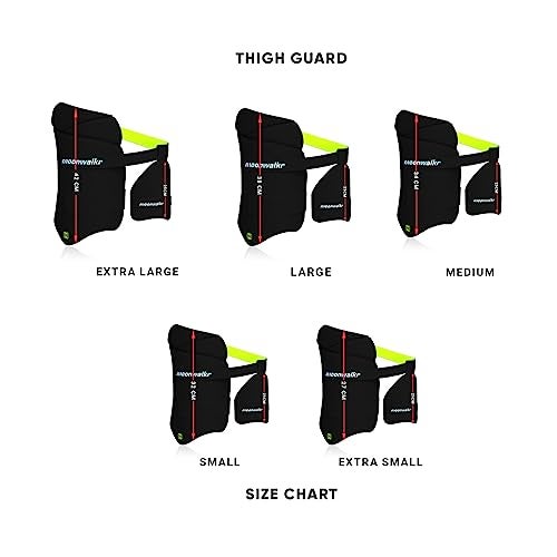 moonwalkr Thigh Guard 2.0 Protective Gear for Batter’s Height (4’9”- 5’3”) Cricket Thigh Pad Cricket Accessories & Equipment Safeguarding Both Your Outer and Inner Thighs Black (Small, Left Hand) - Image 4