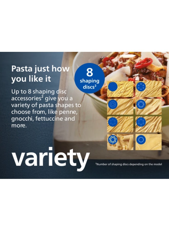Philips Pasta Machine Series 7000 - ProExtrude Technology, Automatic Weighing, Fully Automatic, 8 Forming Discs, Black (HR2665/93) - Image 2
