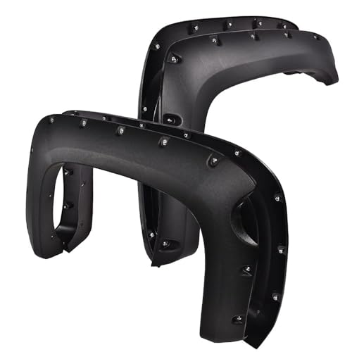 GPLUS G-PLUS Fender Flares Textured Pocket Riveted Compatible with Chevy Silverado 1500 2007-2013 Wheel Flares, Only Fit 5.8' Short Bed Crew Cab (Excludes 07 Classic Models), Not Fit GMC Sierra - Image 1