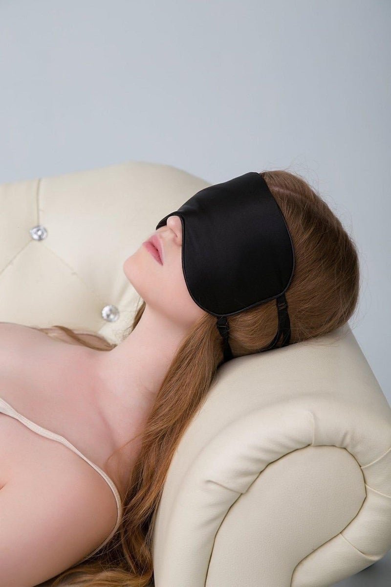 ALASKA BEAR Sleep Mask 2 Straps Mulberry Silk Twin Thin Elastic Bands Stay Put All Night SuperSmooth Slim Eye Mask Two Adjustable Head Strings and Nose Baffle - Image 4