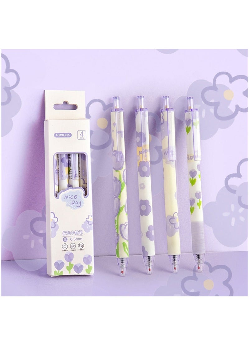 Y&D Gel Ink Pens, 12PCS Cute Cartoon Retractable 0.5mm Black Rollerball Pens Set, Fine Point Smooth Writing, Kawaii Office Supplies for School Teacher Student  - Image 2