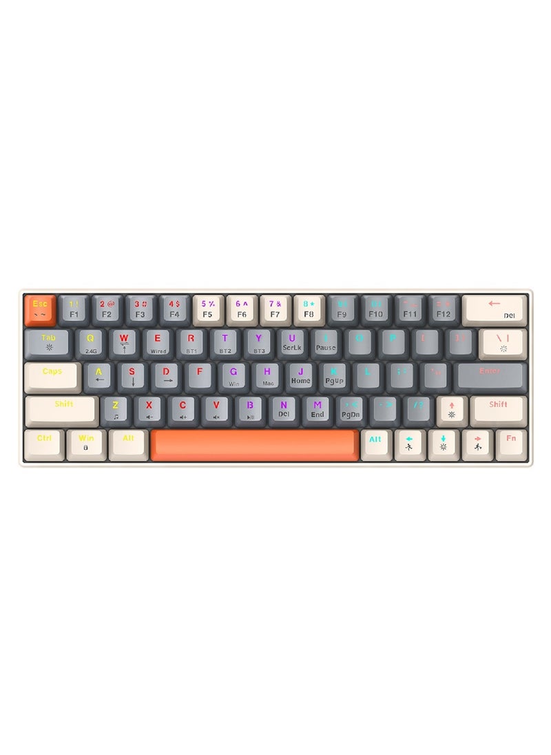 T-WOLF 60% Wired Mechanical Gaming Keyboard RGB Backlit Ultra-Compact Mini Keyboard Waterproof Mini Compact 63 Keys Keyboard for PC Mac Gamer Typist Travel Easy to Carry on Business Trip  - Image 1