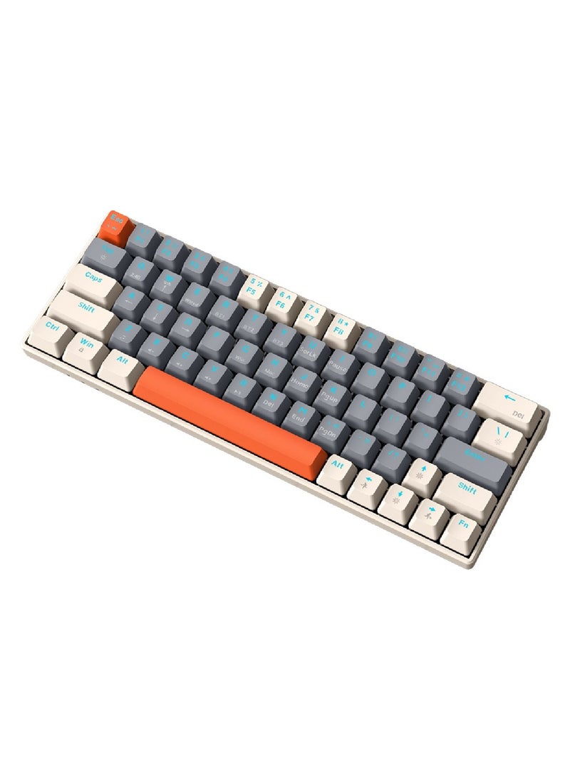 T-WOLF - 60% Wired Mechanical Gaming Keyboard RGB Backlit Ultra-Compact Mini Keyboard Waterproof Mini Compact 63 Keys Keyboard for PC Mac Gamer Typist Travel Easy to Carry on Business Trip - Image 1