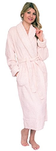 Bath & Robes Women's Chenille Robe with Shawl 2X Champagne Cream - Image 2