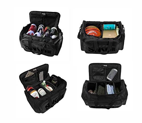 Dawbun Sneaker Duffel Travel Bag for Men Shoe Bags for Travel Sneaker Bag Basketball Outdoor Sports Gym Bag Travel shoe bag With 3 Adjustable Compartment Dividers Travel Shoe Bags for Travel Men (black) - Image 4