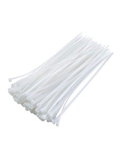 Immech Immech 10 Inch 250mm L X 36mm W MultiPurpose Cable Tie UV resistant Nylon Zip Wire Organizer Self Locking Tie Color White Pack of 200Pcs  - Image 1