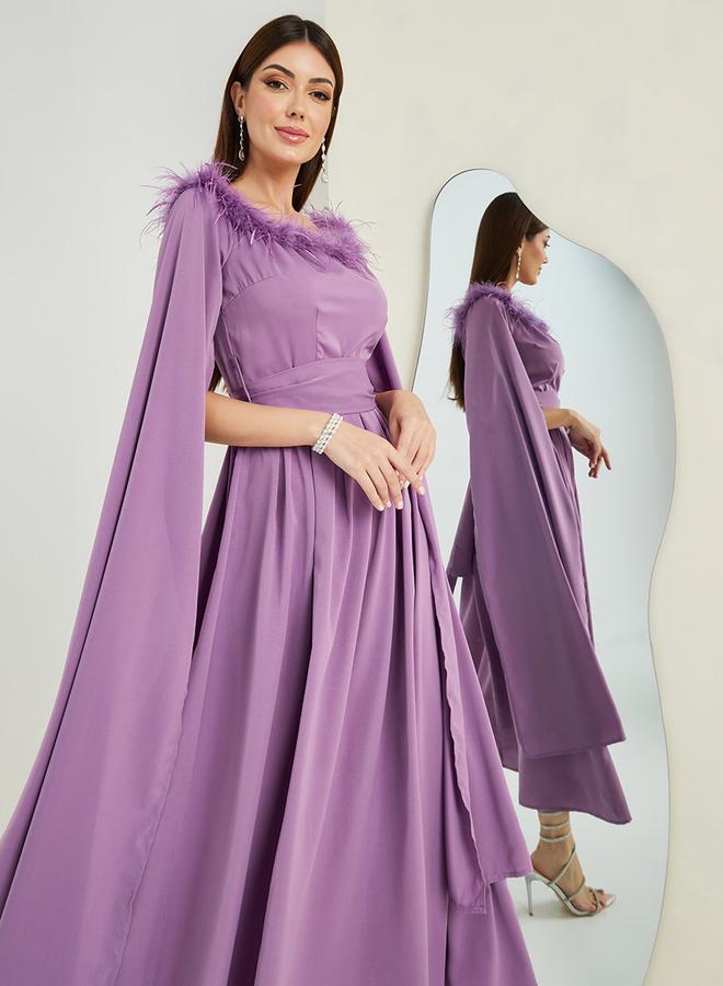 Styli Feathered Evening Dress - Image 2