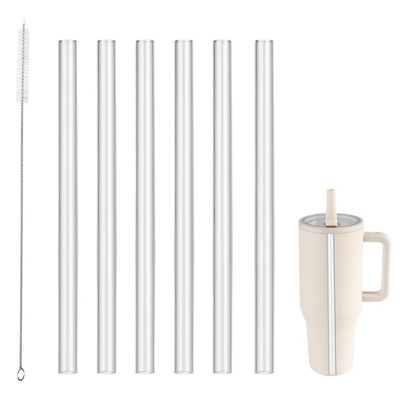 MEIJIAYOU Replacement Straws Compatible with HydroJug, Straws Designed for HydroJug 32 oz with Flip Straw,Straw Replacement Compatible with Hydrojug, 6 Pieces and 1 straw brusher (32oz) - Image 1
