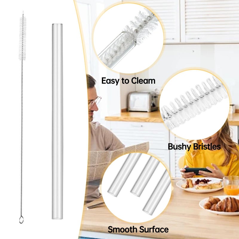 MEIJIAYOU Replacement Straws Compatible with HydroJug, Straws Designed for HydroJug 32 oz with Flip Straw,Straw Replacement Compatible with Hydrojug, 6 Pieces and 1 straw brusher (32oz) - Image 2