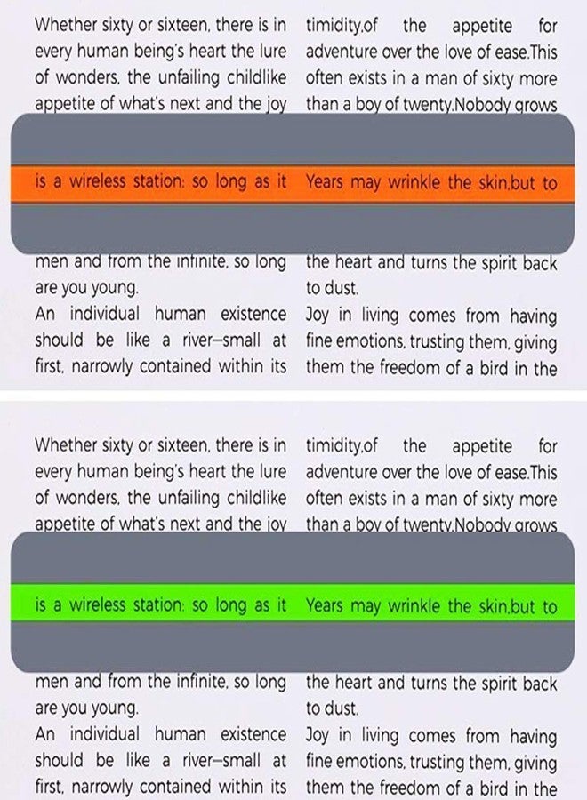 Allazone 20 Pack Reading Guide Strips Colored Overlay Highlight Bookmarks Reading Tracking Rulers for Teachers, Childrenand Dyslexics - Image 5
