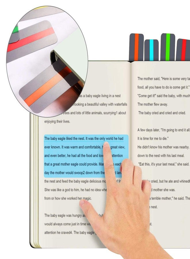 Allazone 20 Pack Reading Guide Strips Colored Overlay Highlight Bookmarks Reading Tracking Rulers for Teachers, Childrenand Dyslexics - Image 3