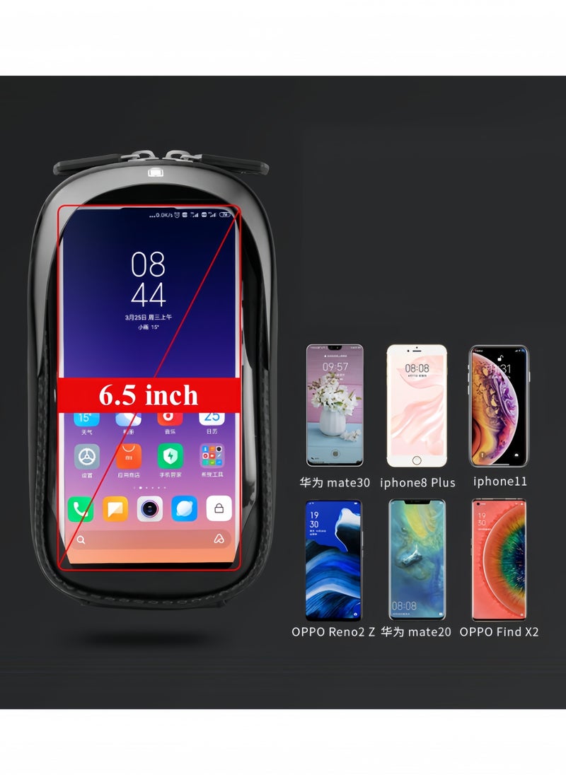 Generic Motorcycle Phone Mount Handlebar Bag Cycling Phone Bag Top Tube Bag Phone Bike Front Frame Pouch Phone Case Handlebar Phone Bag Bike Front Frame Bag Cycling Bag Intelligent  - Image 5
