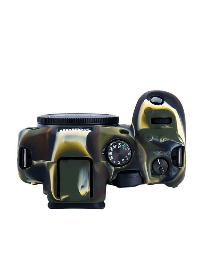 Rieibi EOS R7 Camera Case, Silicone Case for Canon eos r7 Digital Camera, Protective Cover Silicone for Canon r7 - Camouflage - Image 3