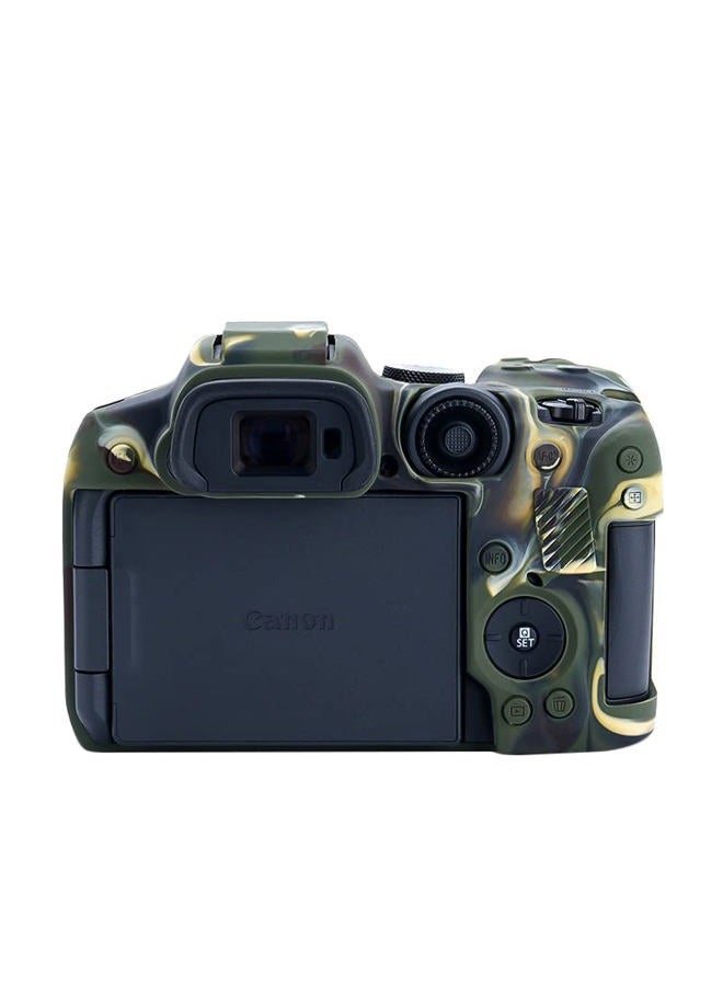 Rieibi EOS R7 Camera Case, Silicone Case for Canon eos r7 Digital Camera, Protective Cover Silicone for Canon r7 - Camouflage - Image 2