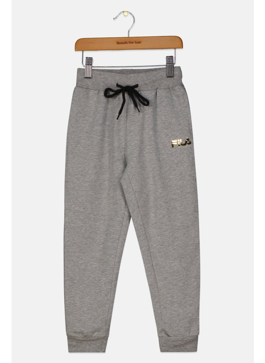 FILA - Toddlers Girl Brand Logo Jogger Pant, Grey - Image 1