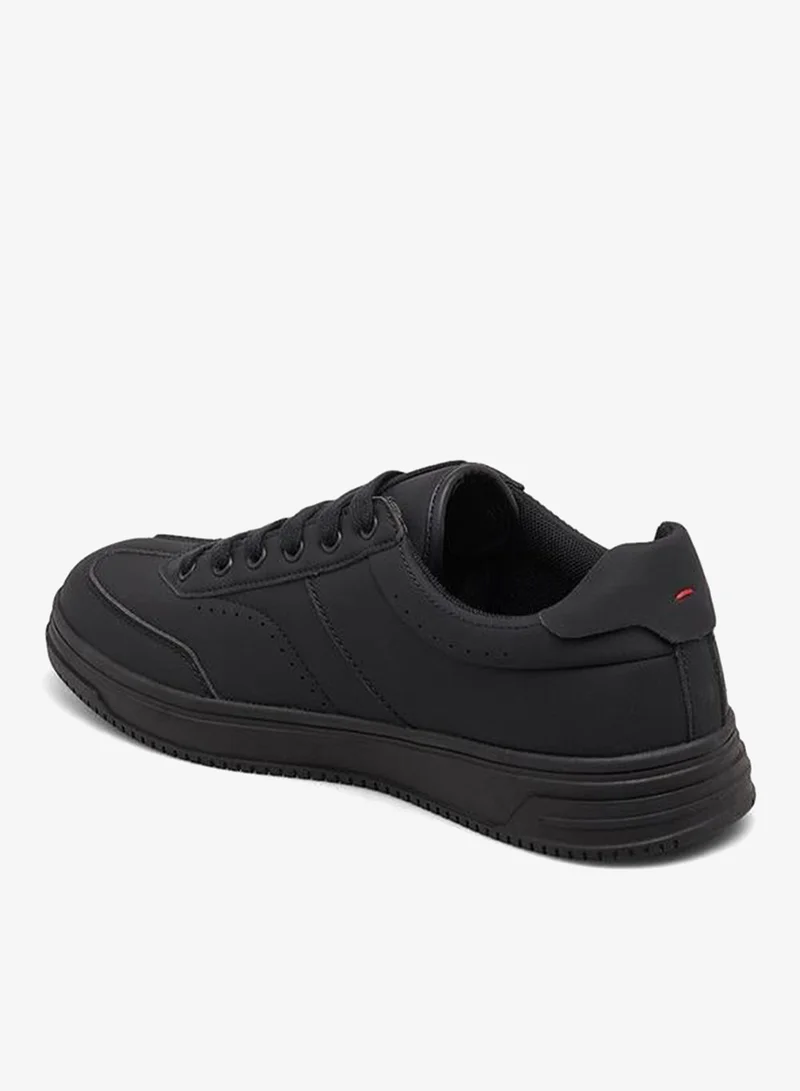 LBL By Shoexpress BLACK Men Panelled Lace-Up Sneakers for Men | Best Price UAE