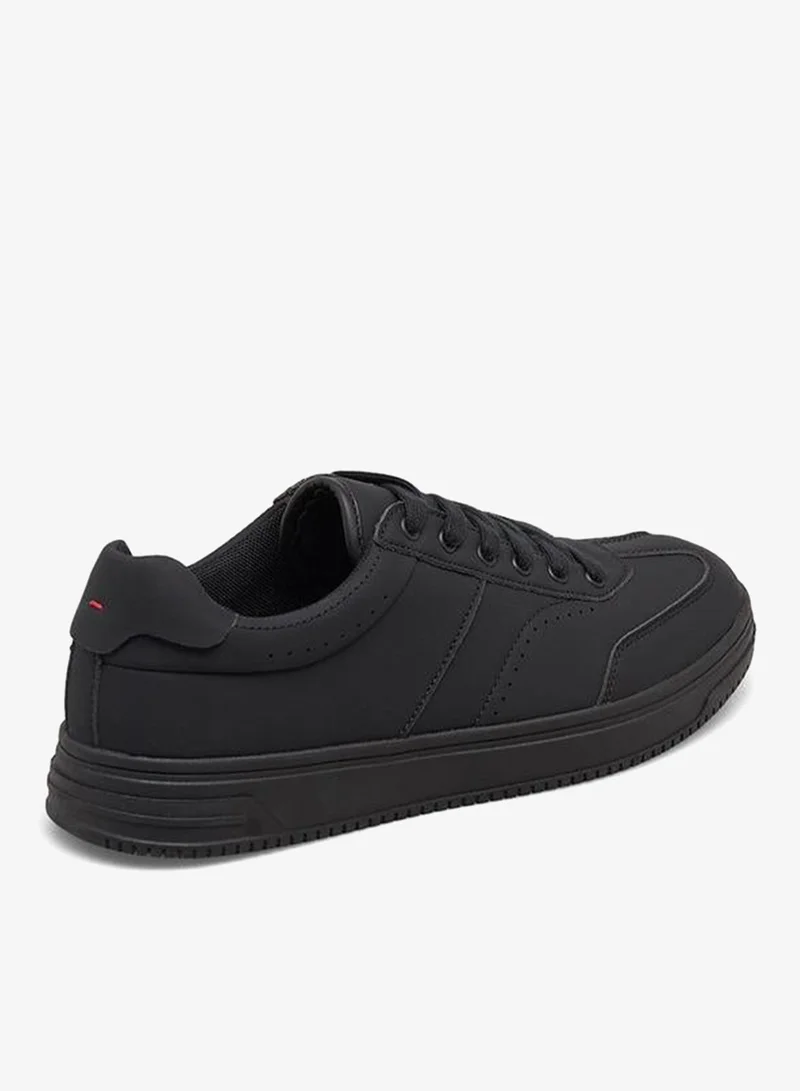LBL By Shoexpress BLACK Men Panelled Lace-Up Sneakers for Men | Best Price UAE