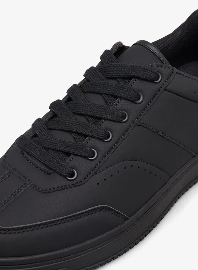 LBL By Shoexpress BLACK Men Panelled Lace-Up Sneakers for Men | Best Price UAE