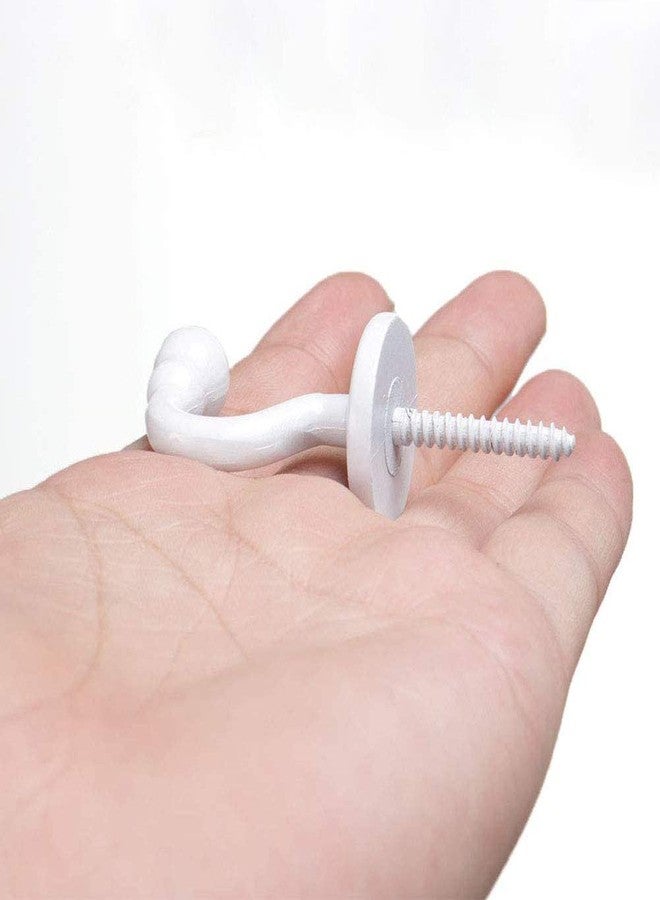 Hdtyyln 2 Pairs Curtain Hooks for Drapes, European Style Curtain Hook, White Window Curtain Holdback Hooks Tiebacks, Heavy Duty Wall Mounted Hooks for Curtain Cup Key Bags, Home Decorative Hooks - Image 5