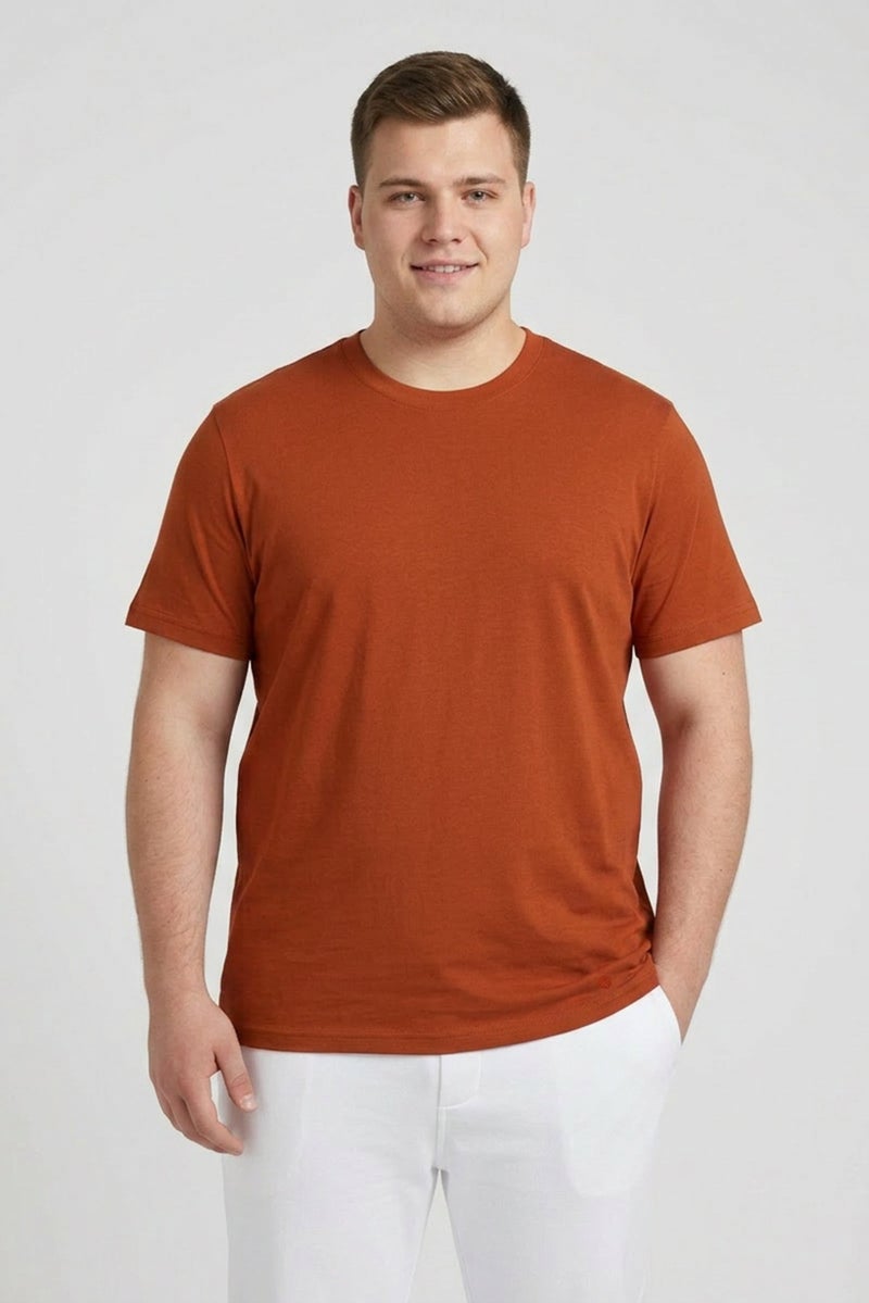 Stance Men Sportswear Fit Short Sleeve Outdoor T-Shirt, Rust - Image 1