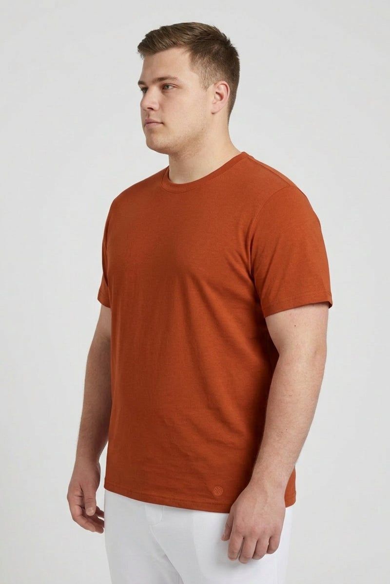 Stance Men Sportswear Fit Short Sleeve Outdoor T-Shirt, Rust - Image 3
