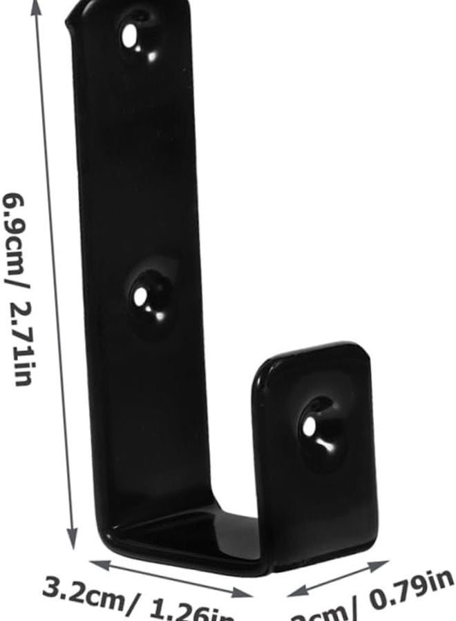 Black Bunk Bed Ladder Hooks 4 Pack Ergonomic Rustproof Metal Attachment - Image 3