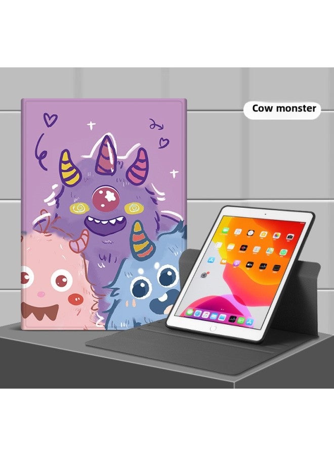 360-degree Rotation Applicable IPa10.2-inch Protective Cover 10.9 Horizontal And Vertical Support Ipad8 Tablet Air2 Shell Mini5-Color:Rotating Model-cattle Monster-Applicable Model:mini1/2/3/4/5