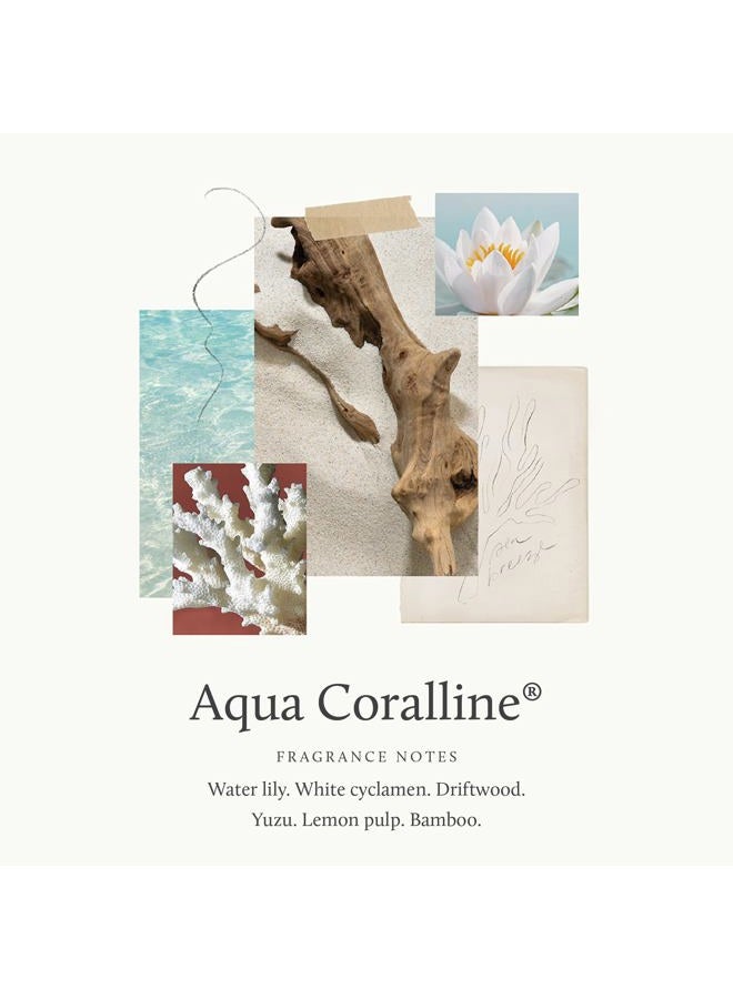 Thymes Aromatic Jar Candle - Aqua Coralline Scented Candle for a Fresh Home Fragrance - Matte White Candles (7.5 oz) - Image 3