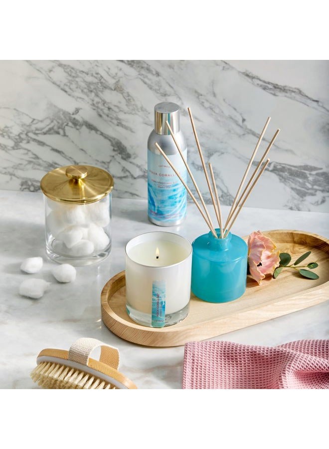 Thymes Aromatic Jar Candle - Aqua Coralline Scented Candle for a Fresh Home Fragrance - Matte White Candles (7.5 oz) - Image 2