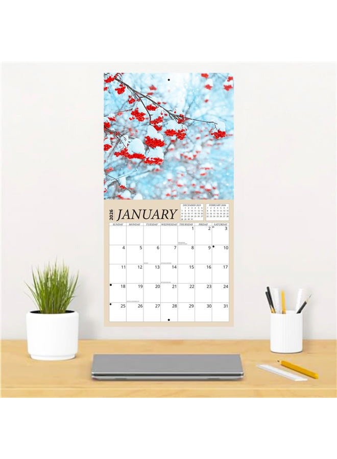 Crenstone Seasons Calendar 2026 - Deluxe 2026 Changing Seasons Wall Calendar Bundle with Over 100 Calendar Reminder Stickers (Nature Gifts, Office Supplies) | Made In The USA - Image 5