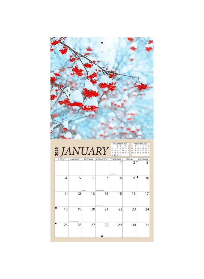 Crenstone Seasons Calendar 2026 - Deluxe 2026 Changing Seasons Wall Calendar Bundle with Over 100 Calendar Reminder Stickers (Nature Gifts, Office Supplies) | Made In The USA - Image 3