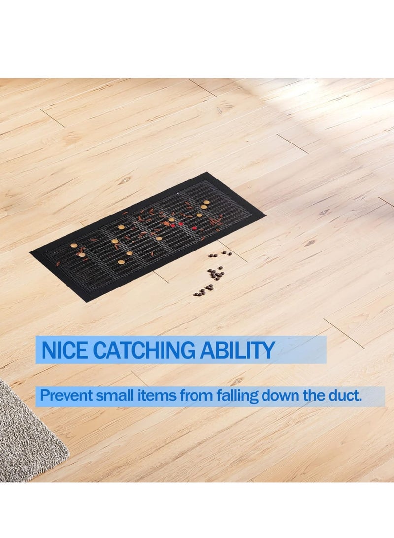Zikra 4Pack Floor Vent Covers Magnetic PVC Vent Mesh Cover, Strong Vent Covers, 4 x 10 Inch Air Vent Screen Cover, Floor Register Cover Vent Screen Trap for Wall Ceiling Floor Catch Debris Hair Filter - Image 3