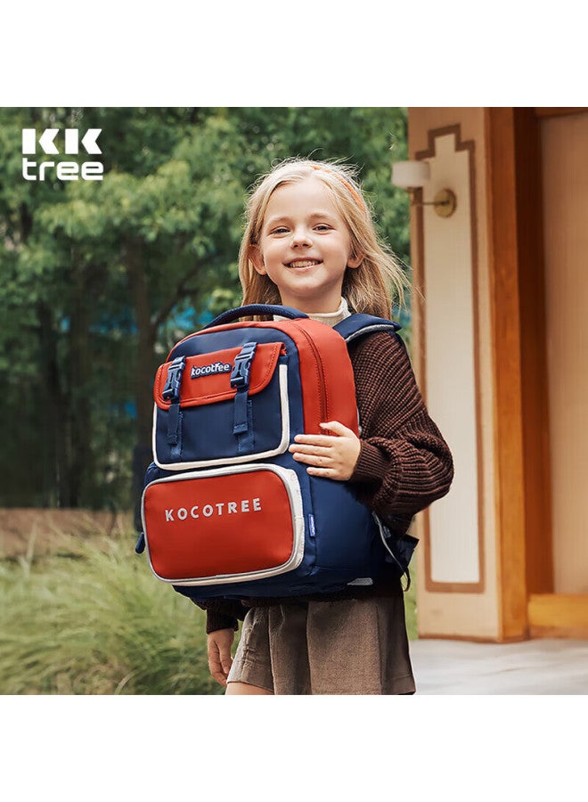 Kocotreekk Tree Backpack For Primary School Students, Lightweight, For Boys And Girls In Grades 2-3, Large Capacity Children's Schoolbag, Red, Size L