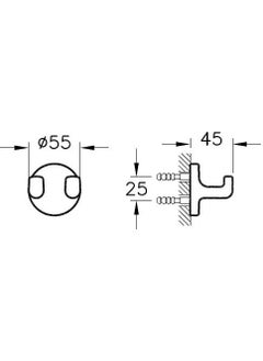 Vitra Marin A44947 Double Hanger, Chrome  - Image 2