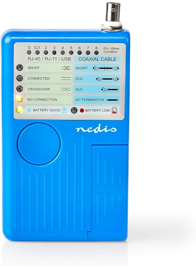 NEDIS Nedis LAN Cable Tester LED Display Blue 