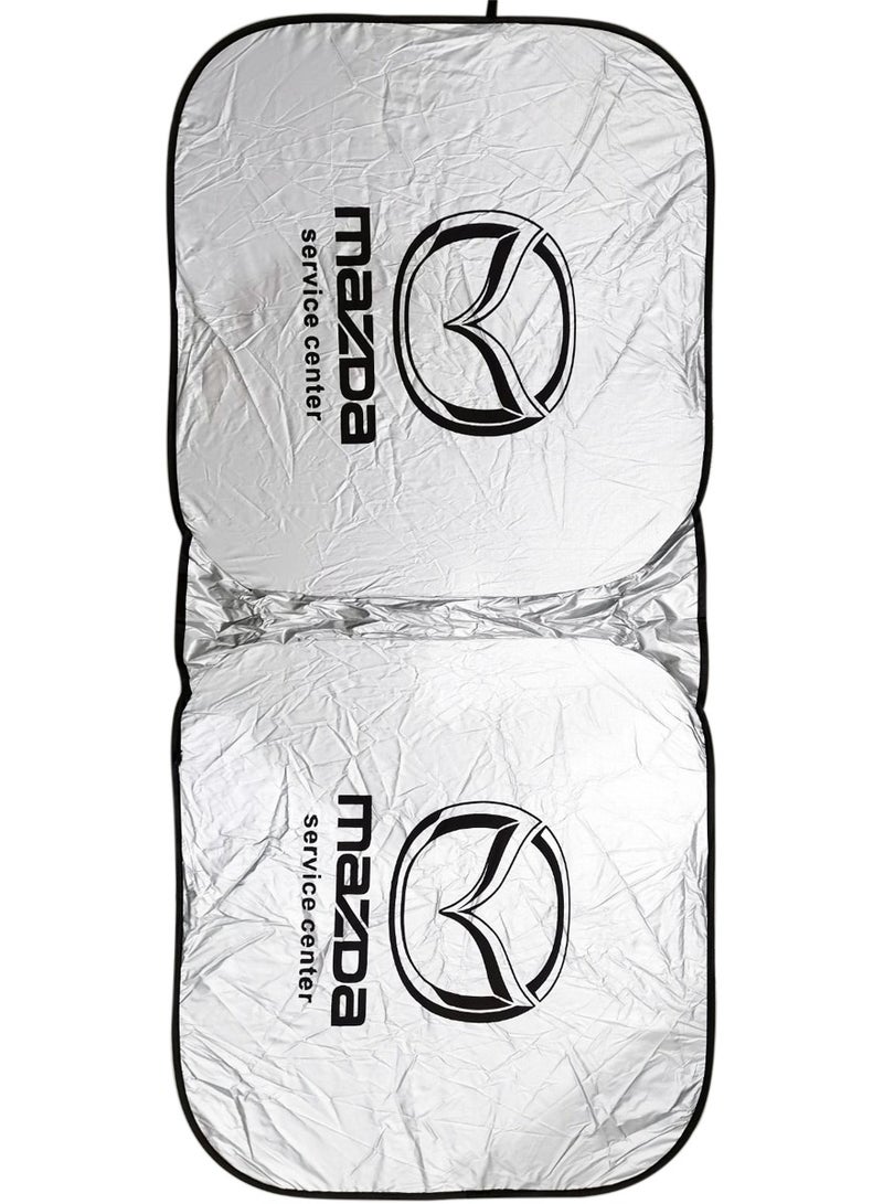 mazda Combo - Buy 2 Pcs MAZDA Car Seat cover Windshield Car Sunshade Get Free MAZDA Metal Car Keychain - Image 2
