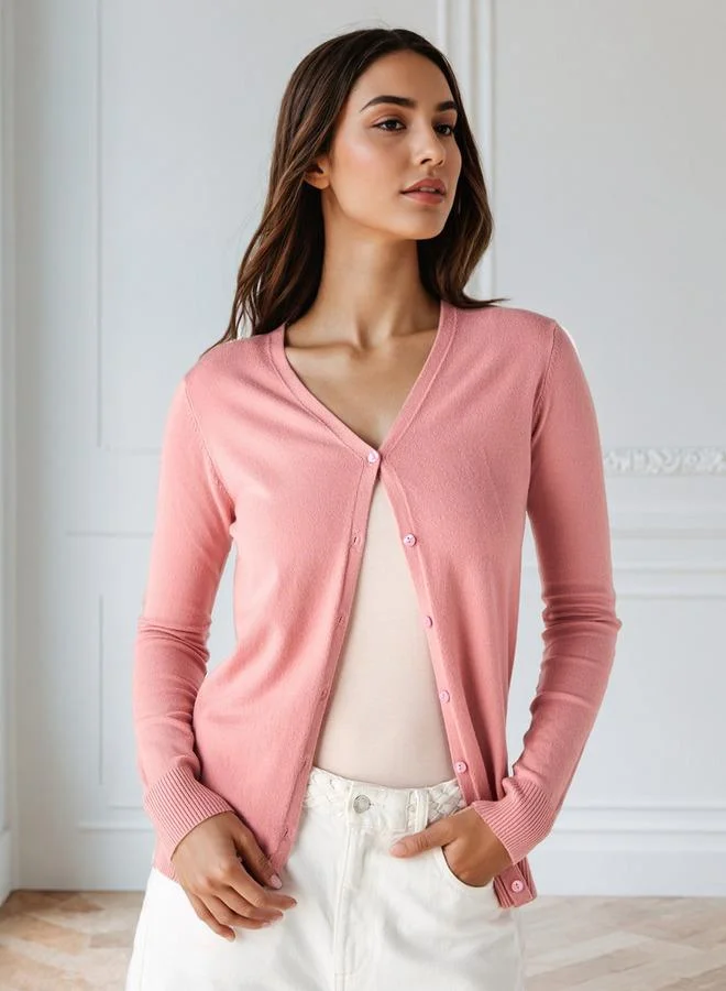 2Xtremz 2Xtremz Textured Cardigan with V-neck