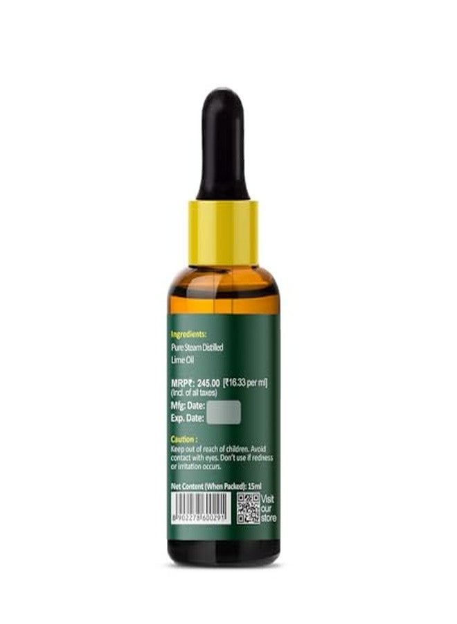 PRZ Lime Essential Oil - Pure Natural & Therapeutic Grade Oil for Aromatherapy Body Massage, Skin Care & Hair Care, 15 ml - Image 4