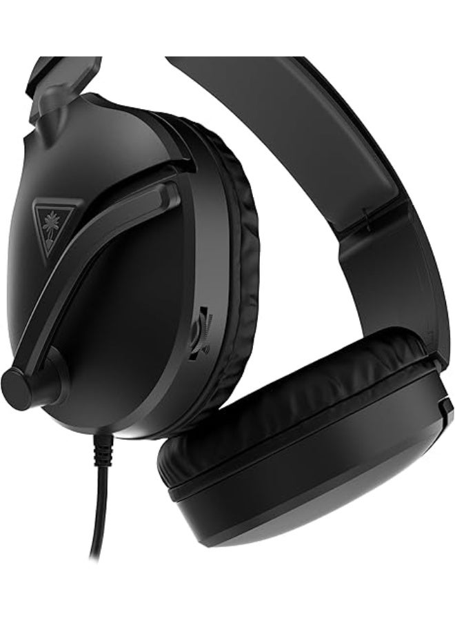 ترتل براند تيرتل بيتش سماعة راس للالعاب متعددة المنصات من ريكون 70 للكمبيوتر وPS5 وPS4 وXbox Series X|S One ونينتندو سويتش والجوال مع اتصال سلكي 3.5 ملم - ميكروفون قابل للطي لكتم الصوت مكبرات صوت 40 أسود - Image 5