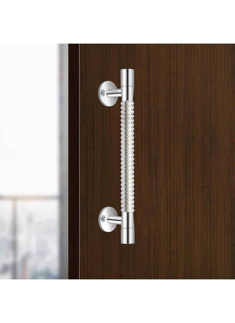 plantex Plantex Pooja Room Door HandlesPull Push Main Door Handle8 Inch Door Handle for Main Door Pack of 1 S141 Chrome 3 Years Warranty  - Image 1