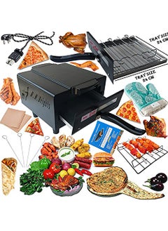 B.N. brights BNBrights Delish Kitchen Mini electric tandoor and grill barbecue for homePizza Making MacineGrill barbecuecombo tandoor 1 year warranty Black  - Image 1