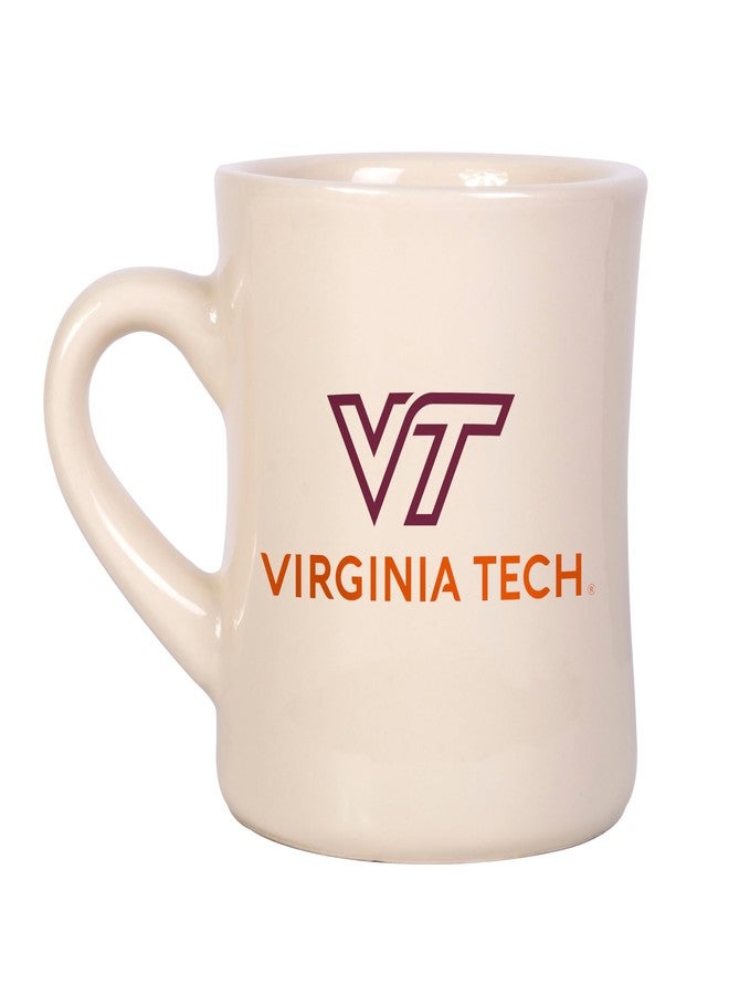 Logo Brands NCAA Virginia Tech Hokies 12 oz Diner Mug – Timeless 12oz Ceramic, Smooth Diner-Style Shine, Vintage Design – Great For Home Or Office Use